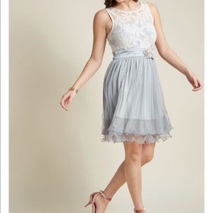 ModCloth Blue and cream Dress